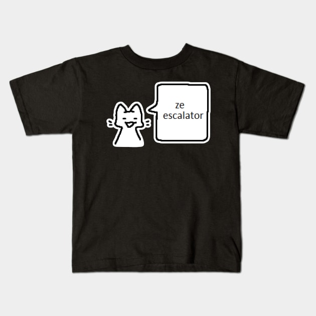 ze escalator Kids T-Shirt by Kippicat